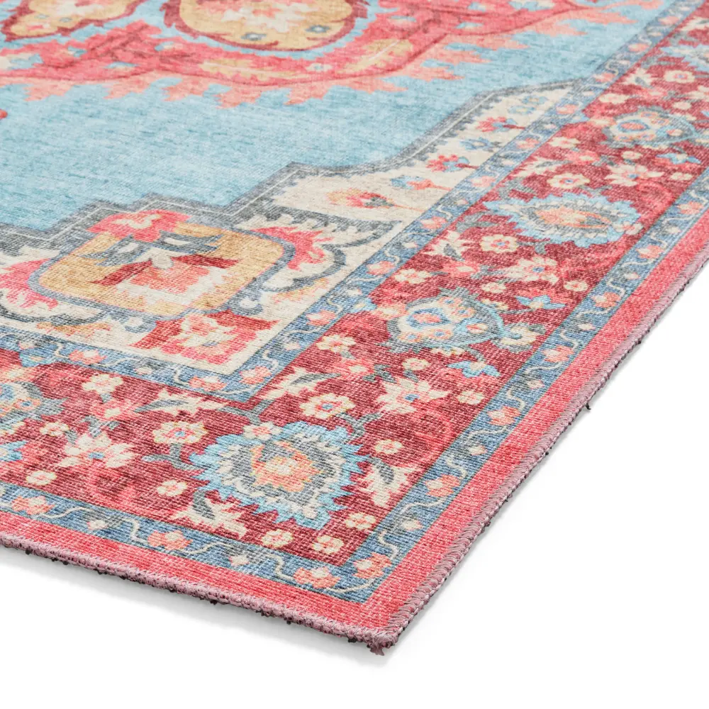 Zahra Washable S0063 Blue/Red - Image 8