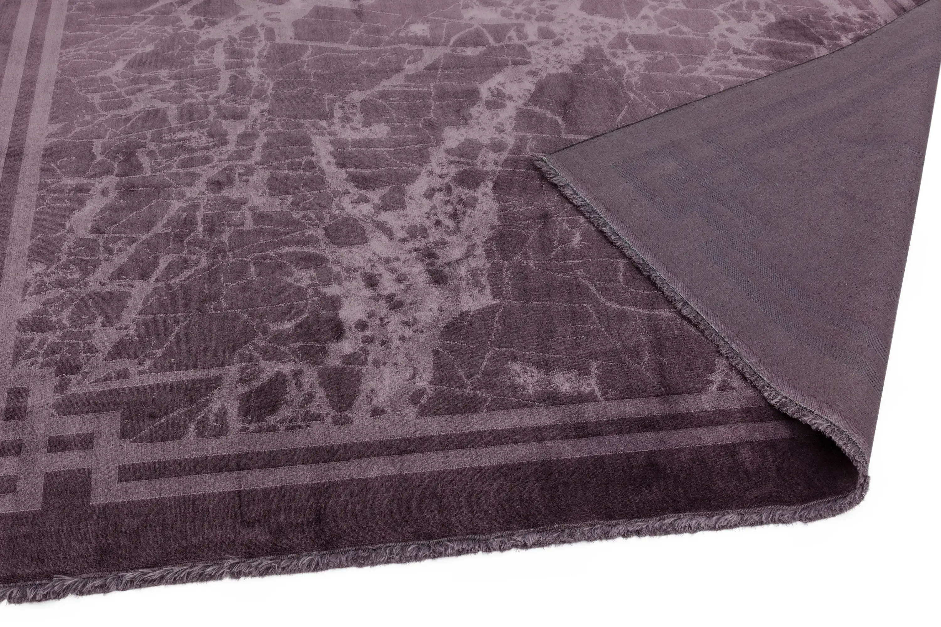 Zehraya ZE01 Purple Border Rug - Image 2