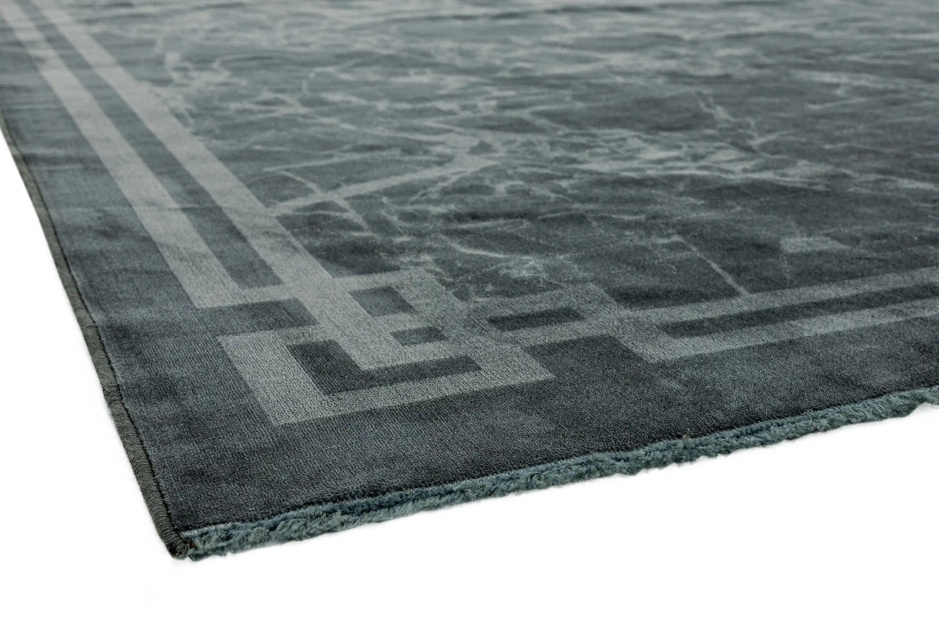 Zehraya ZE03 Grey Border Rug - Image 3