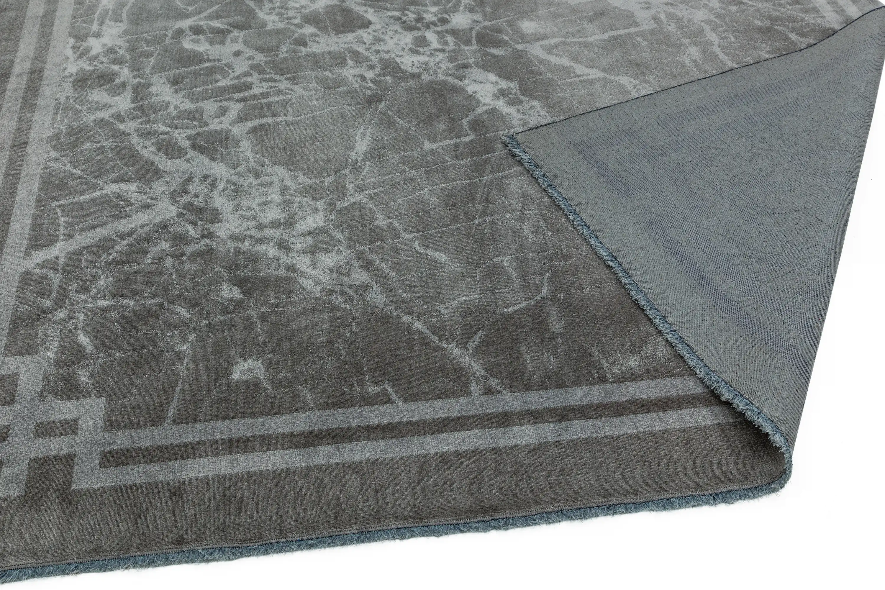 Zehraya ZE04 Silver Border Rug - Image 2