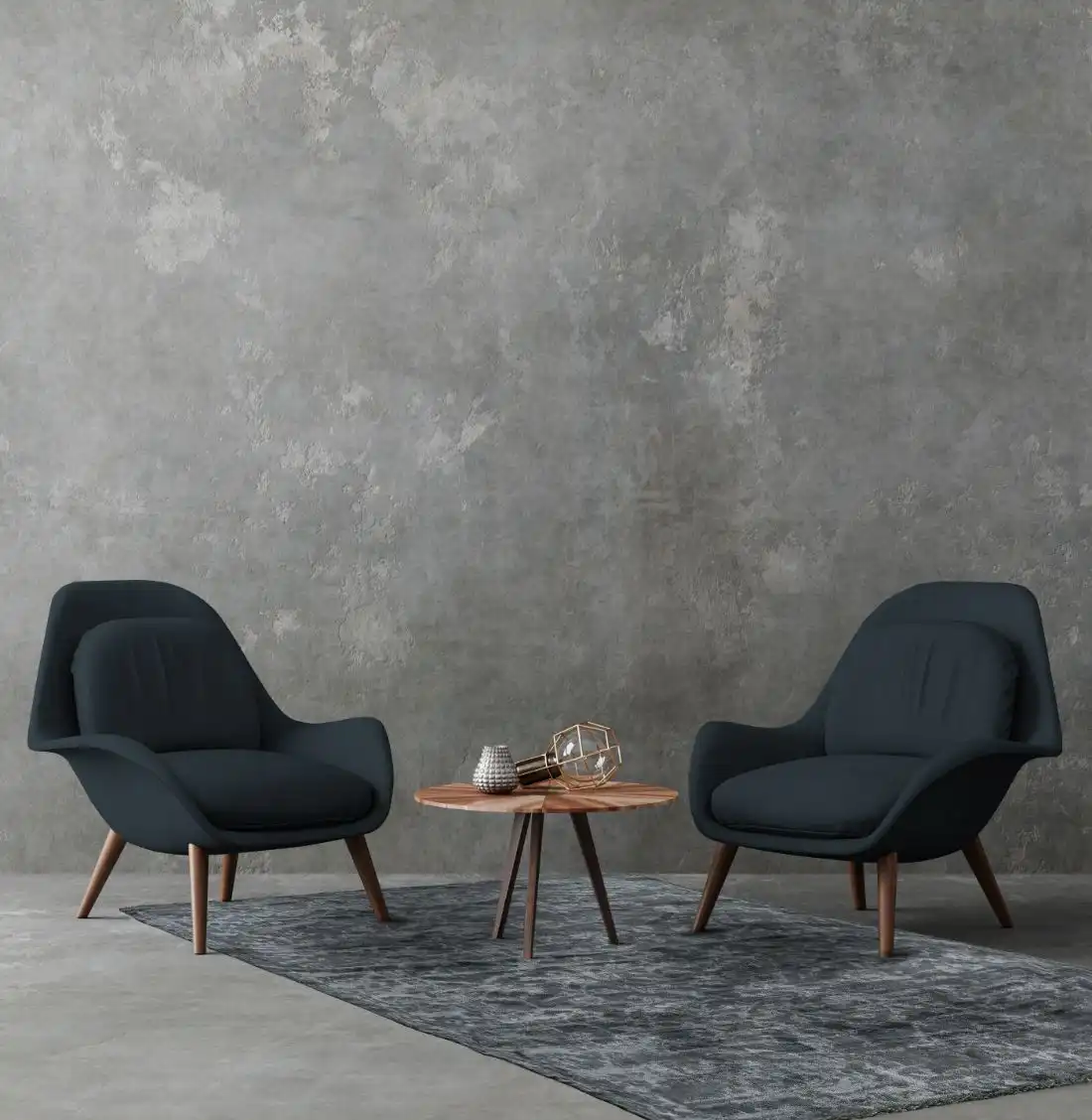 Zehraya ZE07 Charcoal Abstract Rug - Image 3
