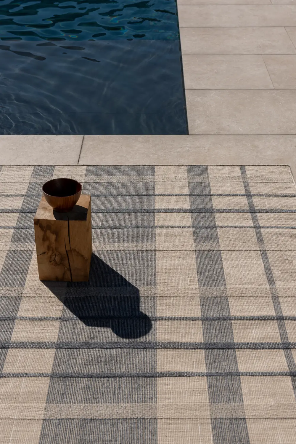 Zona Check Denim outdoor 497408 Rug - Image 3