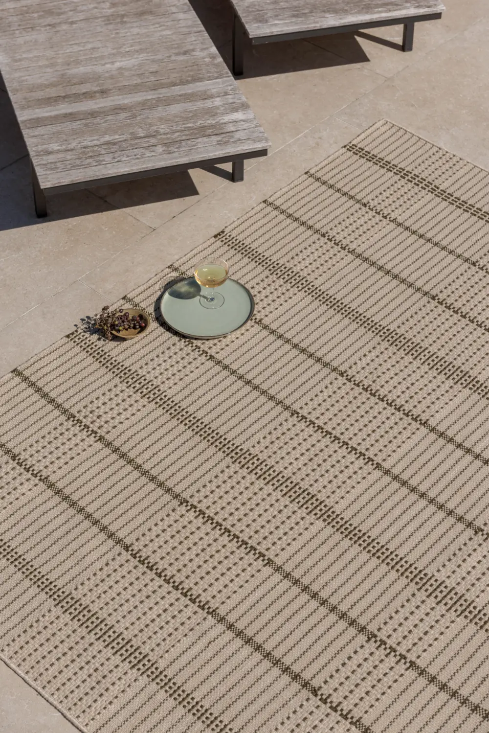 Zona Stitch Olive outdoor 495707 Rug - Image 4