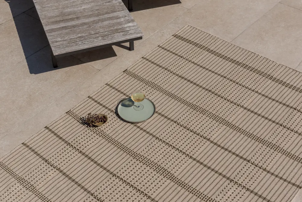 Zona Stitch Olive outdoor 495707 Rug - Image 5