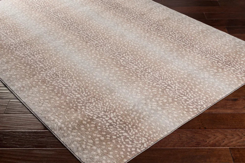 Zorina Scandi Boho Tan Polka Dot Rug - Image 3